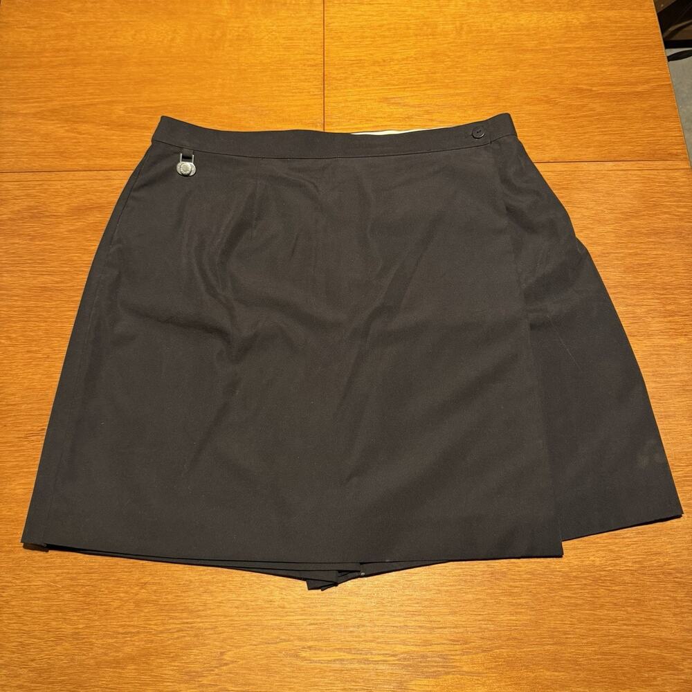 Charter Club Deep Black Pull On Golf Tennis Casual Skort Women’s Size 16